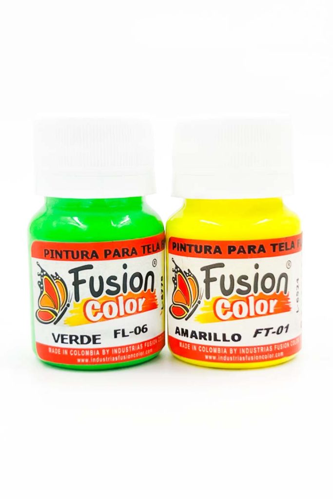 pintura para tela fluorescente fusion color acriltela